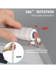 Proyector Exterior LED Tubo LED solar 60W portátil Botón 0N/OFF SLR-T60W-P